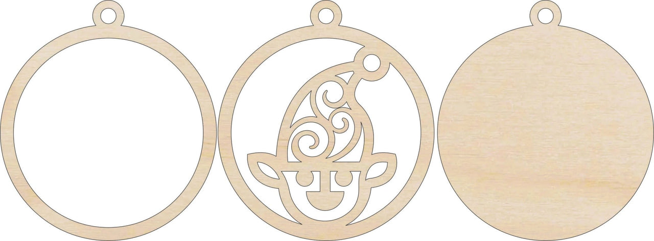 Elf 3D Laser Cut Ornament – Baltic Birch Wood Craft Supplies | DIY Wood Ornament Kit XM7 - The Wood Shape Store