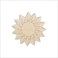 Sun Wood Craft Shape - Laser Cut Baltic Birch Unfinished DIY Wood Art Supplies SKY31 - The Wood Shape Store