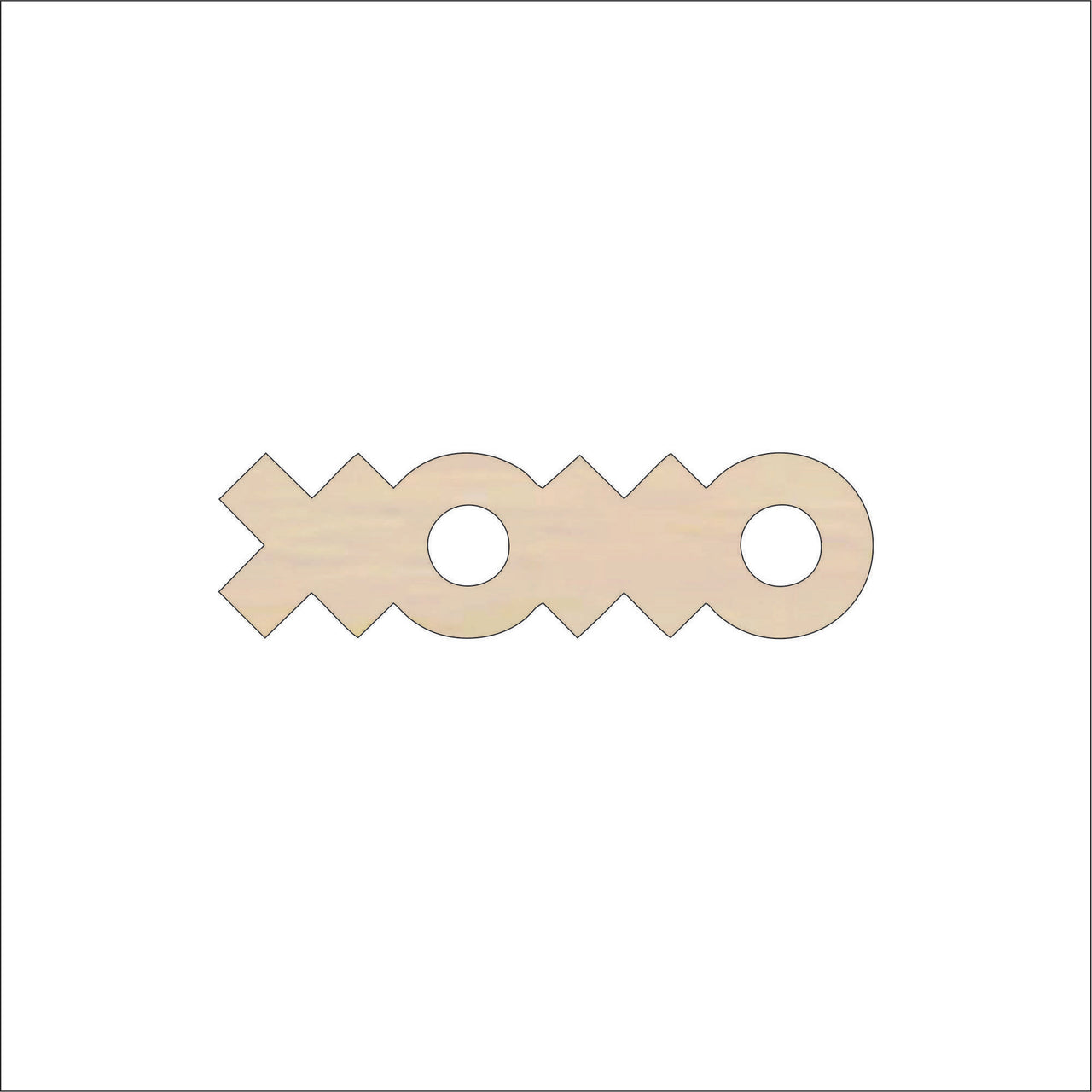 XOXO Wood Craft Shape - Laser Cut Baltic Birch Unfinished DIY Wood Art Supplies WRD131 - The Wood Shape Store