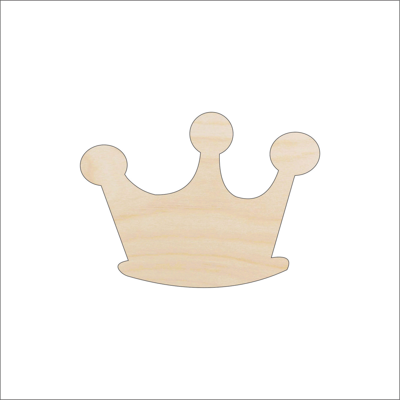 Crown Wood Craft Shape - Laser Cut Baltic Birch Unfinished DIY Wood Art Supplies CLT23 - The Wood Shape Store