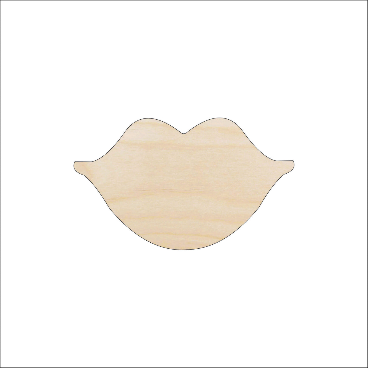 Lips Wood Craft Shape - Laser Cut Baltic Birch Unfinished DIY Wood Art Supplies PPL97 - The Wood Shape Store