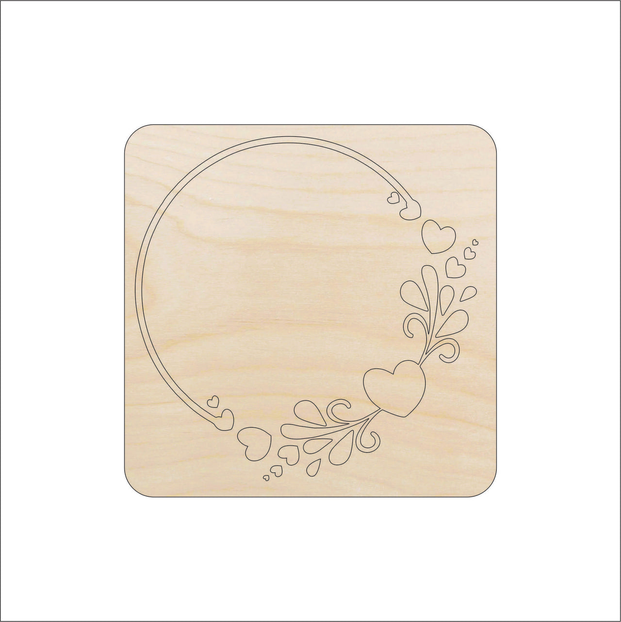 Flower Wood Craft Shape - Laser Cut Baltic Birch Unfinished DIY Wood Art Supplies FLR98 - The Wood Shape Store