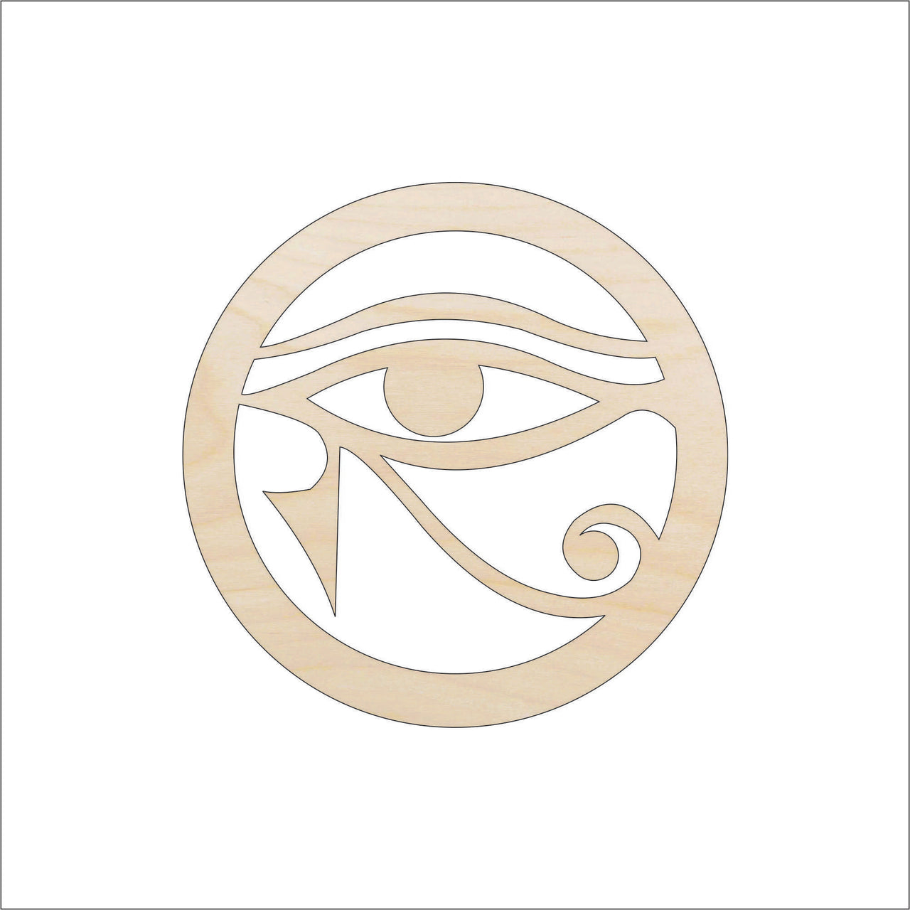 Egyptian Eye Wood Craft Shape - Laser Cut Baltic Birch Unfinished DIY Wood Art Supplies WLD91 - The Wood Shape Store