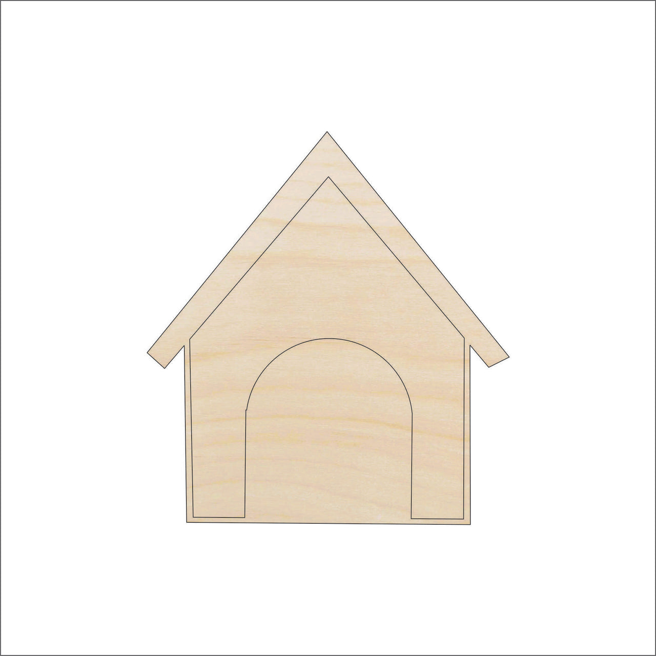 Dog House Wood Craft Shape - Laser Cut Baltic Birch Unfinished DIY Wood Art Supplies DOG79 - The Wood Shape Store