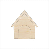 Dog House Wood Craft Shape - Laser Cut Baltic Birch Unfinished DIY Wood Art Supplies DOG79 - The Wood Shape Store