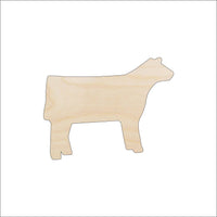 Cow Wood Craft Shape - Laser Cut Baltic Birch Unfinished DIY Wood Art Supplies COW32 - The Wood Shape Store