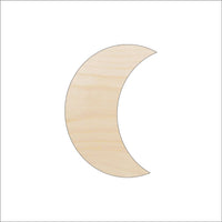 Moon Wood Craft Shape - Laser Cut Baltic Birch Unfinished DIY Wood Art Supplies SKY43 - The Wood Shape Store