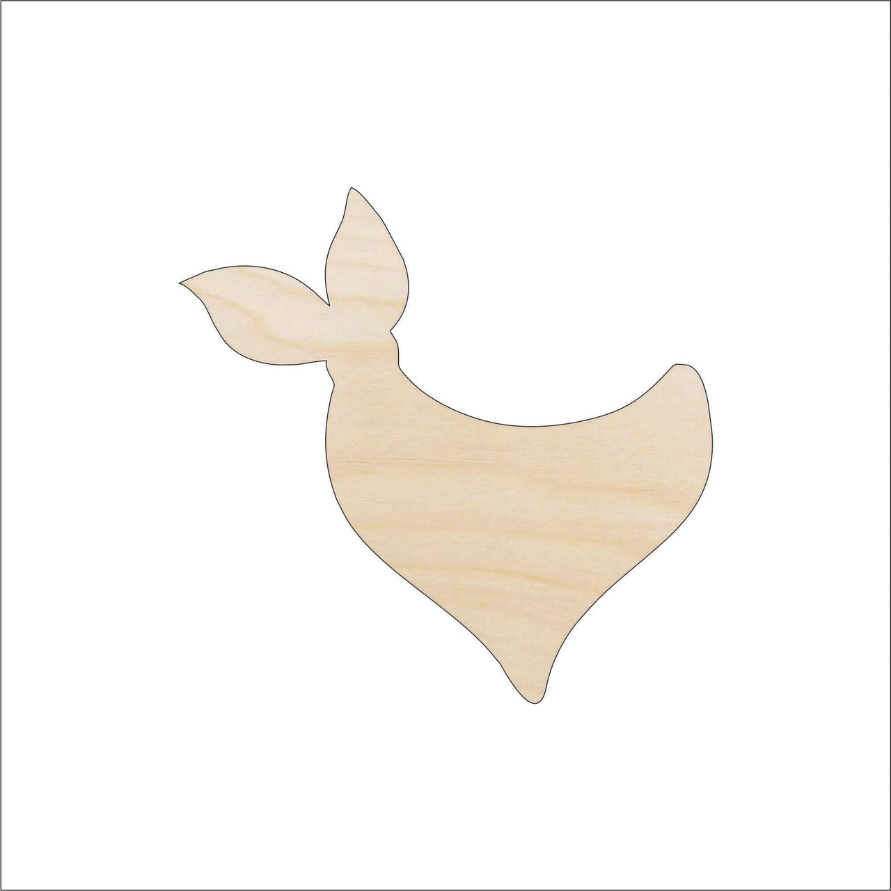Bandana Wood Craft Shape - Laser Cut Baltic Birch Unfinished DIY Wood Art Supplies CLT45 - The Wood Shape Store