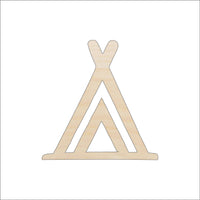 Tee Pee Wood Craft Shape - Laser Cut Baltic Birch Unfinished DIY Wood Art Supplies XTR5 - The Wood Shape Store