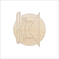 Table Setting Wood Craft Shape - Laser Cut Baltic Birch Unfinished DIY Wood Art Supplies DCR43 - The Wood Shape Store
