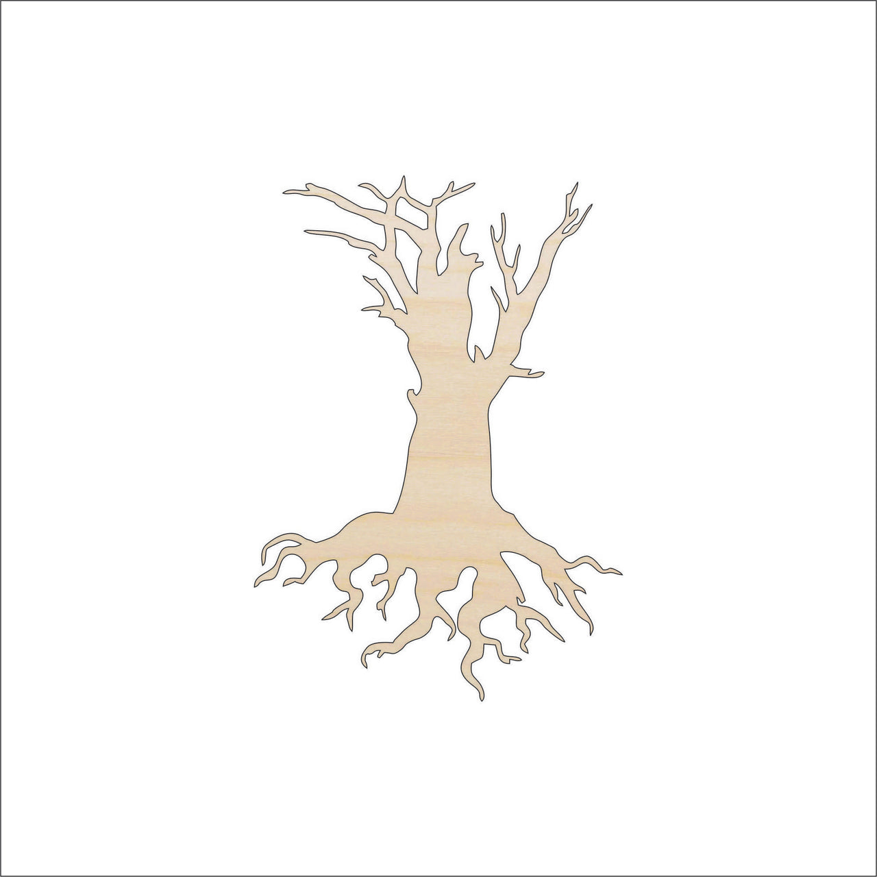 Tree Wood Craft Shape - Laser Cut Baltic Birch Unfinished DIY Wood Art Supplies TRE78 - The Wood Shape Store