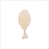 Chicken Leg Wood Craft Shape - Laser Cut Baltic Birch Unfinished DIY Wood Art Supplies FOD33 - The Wood Shape Store