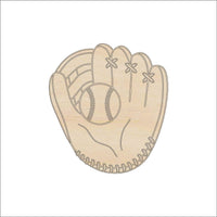 Baseball Mitt Wood Craft Shape - Laser Cut Baltic Birch Unfinished DIY Wood Art Supplies SPT153 - The Wood Shape Store