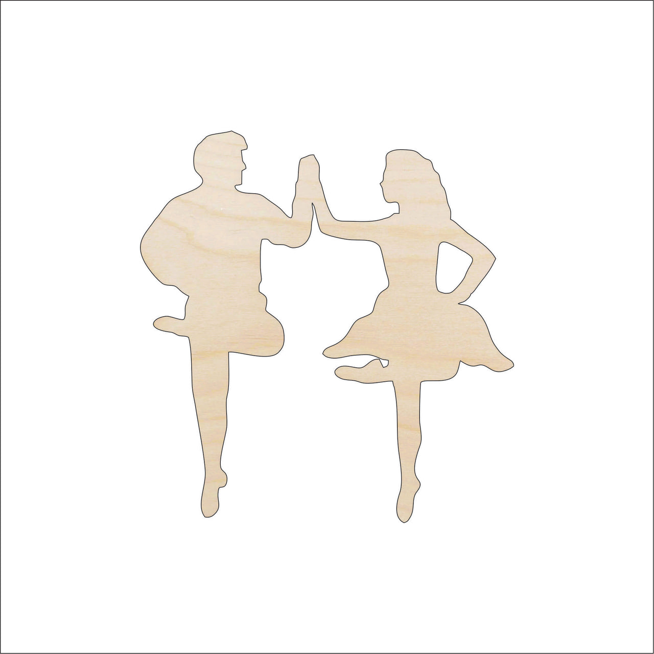 Dancing Wood Craft Shape - Laser Cut Baltic Birch Unfinished DIY Wood Art Supplies SPT659 - The Wood Shape Store