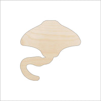 Stingray Wood Craft Shape - Laser Cut Baltic Birch Unfinished DIY Wood Art Supplies SEA50 - The Wood Shape Store