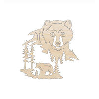 Bear Wood Craft Shape – Laser Cut Baltic Birch Unfinished DIY Wood Art Supplies BER61 - The Wood Shape Store