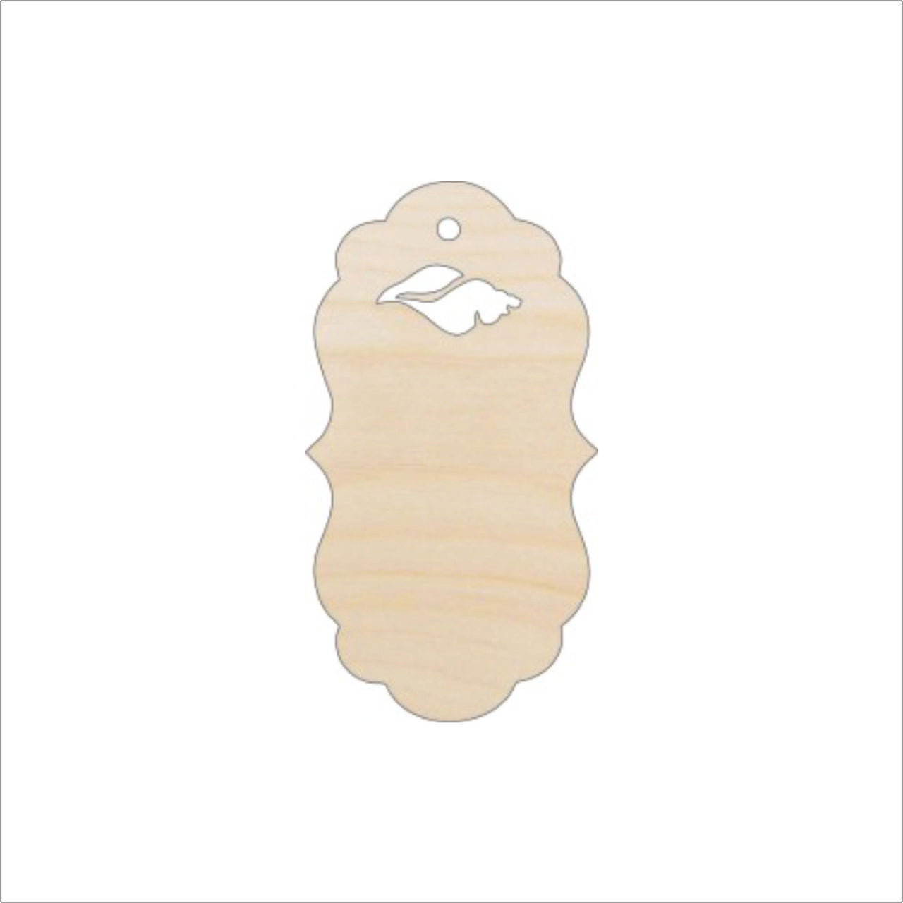 Gift Tag Wood Craft Shape - Laser Cut Baltic Birch Unfinished DIY Wood Art Supplies TAG1 - The Wood Shape Store