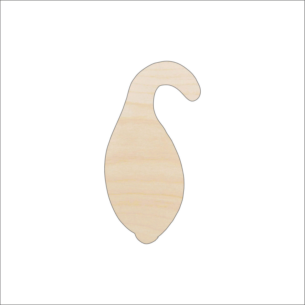 Squash Wood Craft Shape - Laser Cut Baltic Birch Unfinished DIY Wood Art Supplies FOD84 - The Wood Shape Store