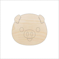 Pig Wood Craft Shape - Laser Cut Baltic Birch Unfinished DIY Wood Art Supplies PIG2 - The Wood Shape Store