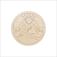 Mountain Wood Craft Shape - Laser Cut Baltic Birch Unfinished DIY Wood Art Supplies XTR100 - The Wood Shape Store