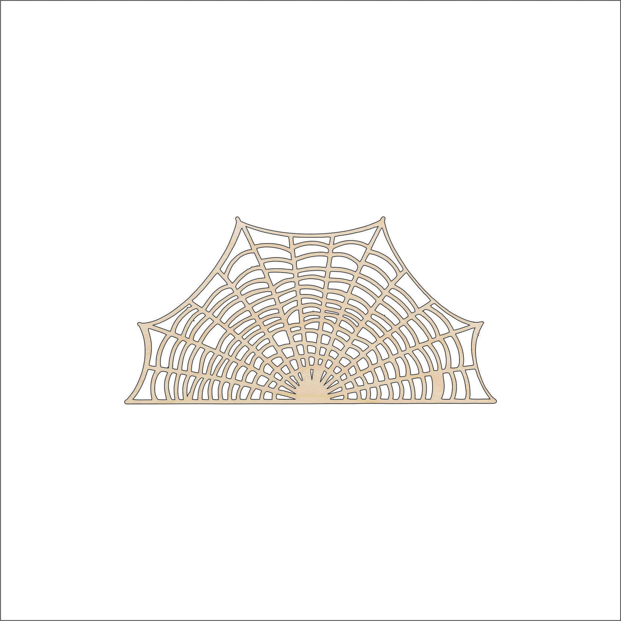 Spider Web Wood Craft Shape - Laser Cut Baltic Birch Unfinished DIY Wood Art Supplies FAL8 - The Wood Shape Store