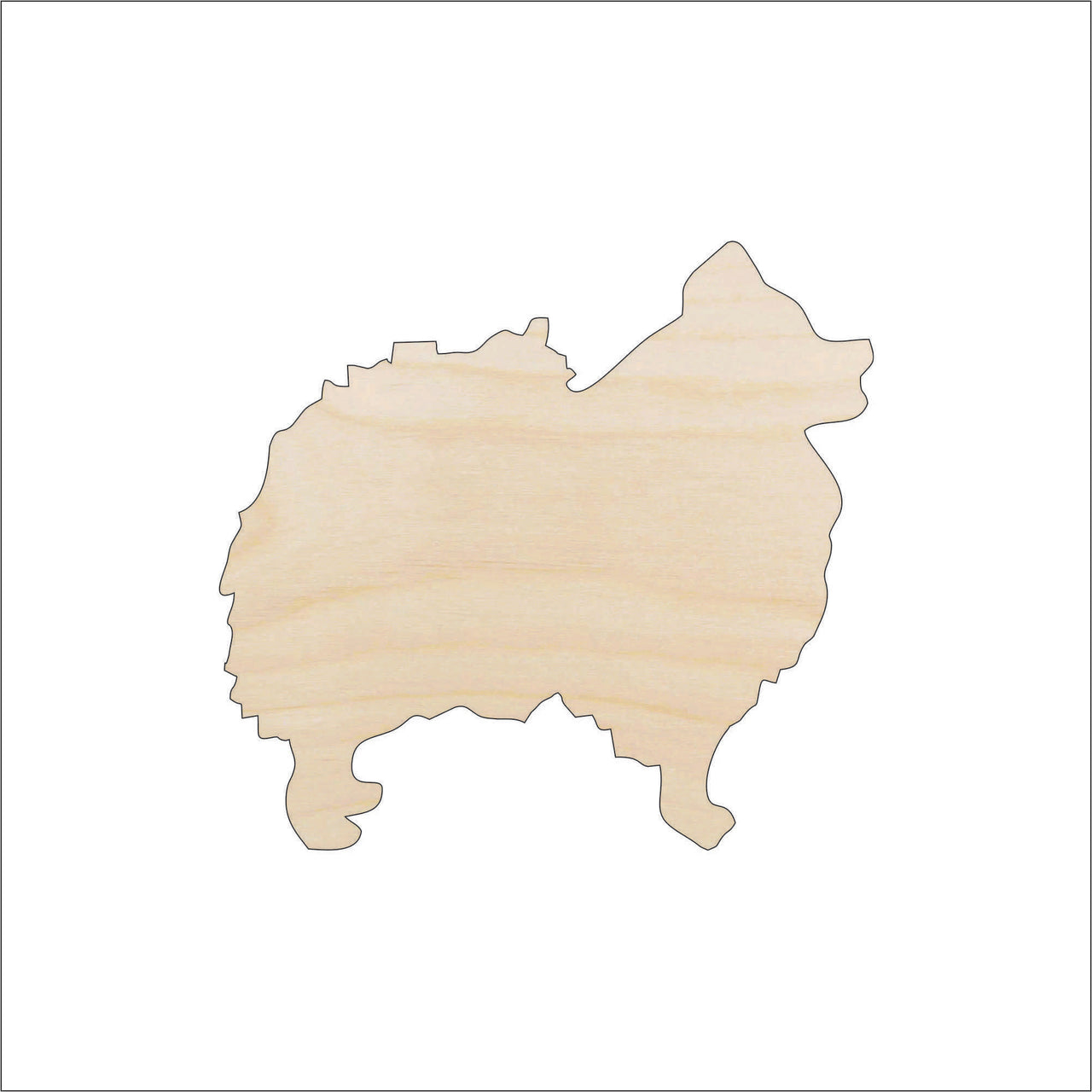 Dog Wood Craft Shape - Laser Cut Baltic Birch Unfinished DIY Wood Art Supplies DOG24 - The Wood Shape Store
