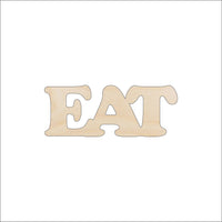 Eat Wood Craft Shape - Laser Cut Baltic Birch Unfinished DIY Wood Art Supplies FOD29 - The Wood Shape Store