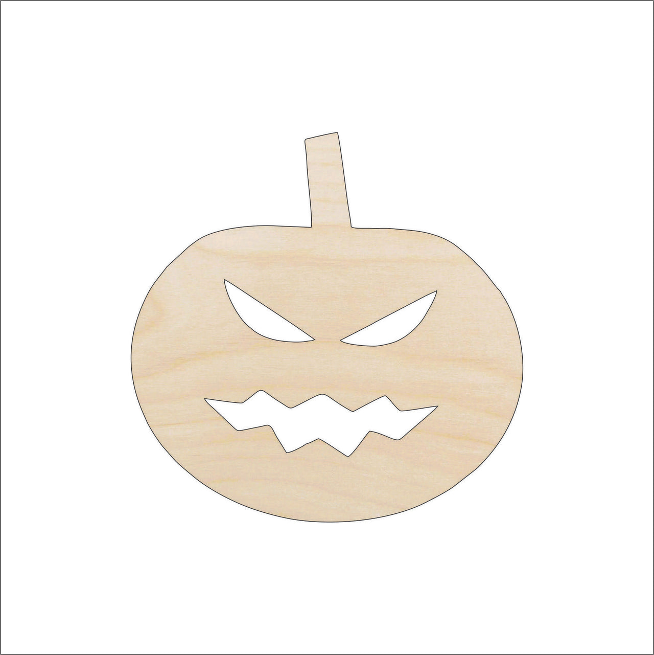 Pumpkin Wood Craft Shape – Laser Cut Baltic Birch Unfinished DIY Wood Art Supplies FAL23 - The Wood Shape Store