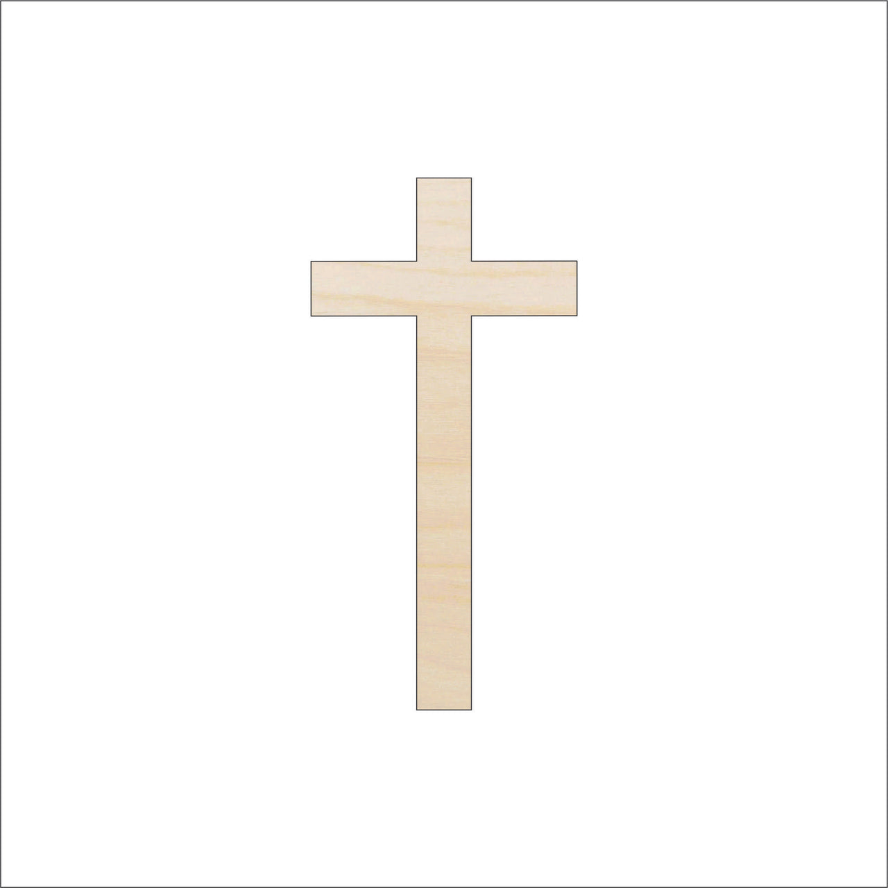 Cross Wood Craft Shape - Laser Cut Baltic Birch Unfinished DIY Wood Art Supplies REL70 - The Wood Shape Store