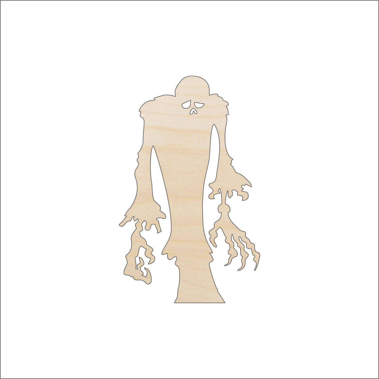 Zombie Wood Craft Shape - Laser Cut Baltic Birch Unfinished DIY Wood Art Supplies FAL204 - The Wood Shape Store