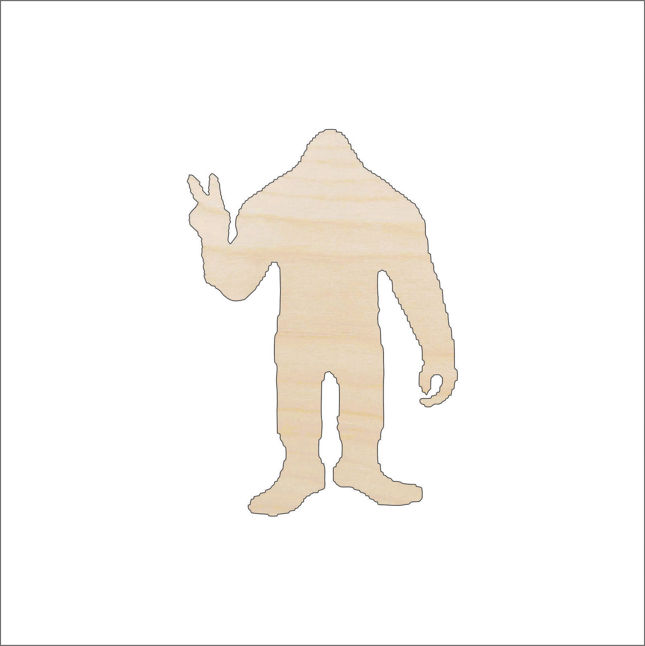 Bigfoot Wood Craft Shape - Laser Cut Baltic Birch Unfinished DIY Wood Art Supplies MYTH132 - The Wood Shape Store