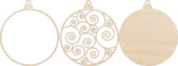 3D Laser Cut Ornament – Baltic Birch Wood Craft Supplies | DIY Wood Ornament Kit DS18 - The Wood Shape Store