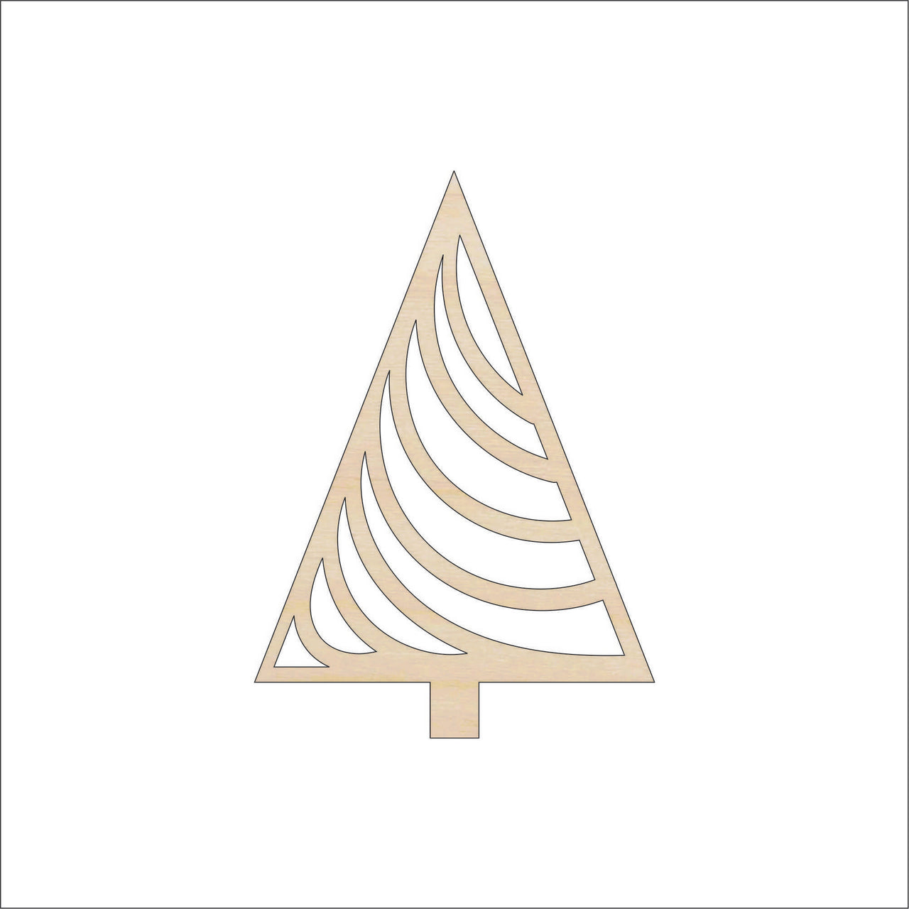 Christmas Tree Wood Craft Shape Laser Cut Out and Unfinished DIY Craft Supply TRE137 - The Wood Shape Store
