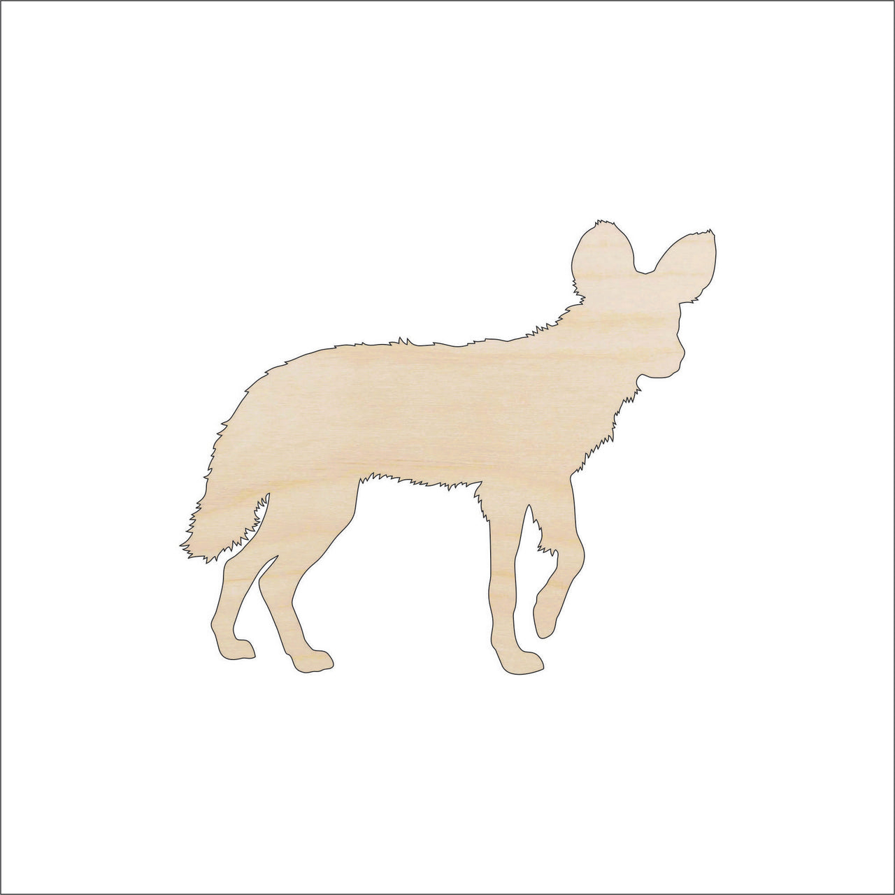 Coyote Wood Craft Shape – Laser Cut Baltic Birch Unfinished DIY Wood Art Supplies ANML75 - The Wood Shape Store