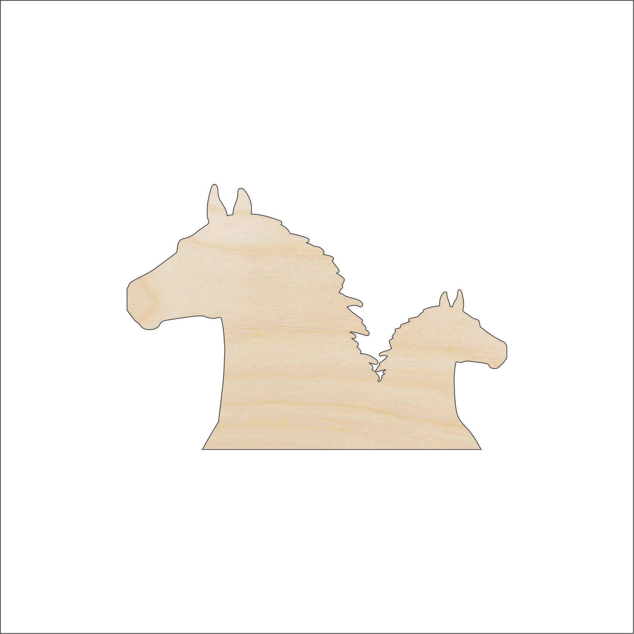 Horse Wood Craft Shape - Laser Cut Baltic Birch Unfinished DIY Wood Art Supplies HRS46 - The Wood Shape Store