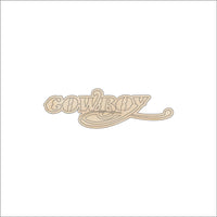Cowboy Word Wood Craft Shape - Laser Cut Baltic Birch Unfinished DIY Wood Art Supplies PPL165 - The Wood Shape Store