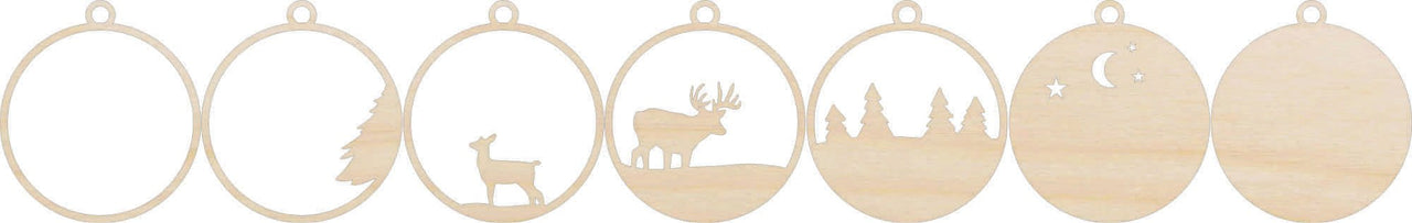 Deer 3D Laser Cut Ornament – Baltic Birch Wood Craft Supplies | DIY Wood Ornament Kit AN39 - The Wood Shape Store