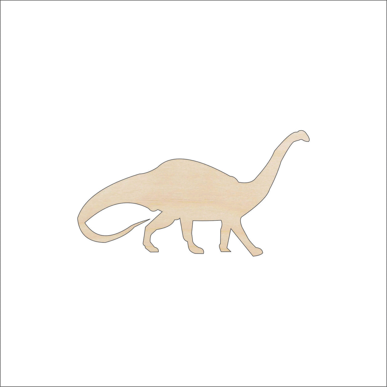 Dinosaur - Wood Craft Shape - Laser Cut Baltic Birch Unfinished DIY Wood Art Supplies DIN34 - The Wood Shape Store