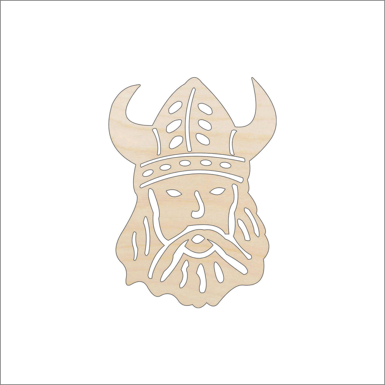 Viking Wood Craft Shape - Laser Cut Baltic Birch Unfinished DIY Wood Art Supplies PPL233 - The Wood Shape Store
