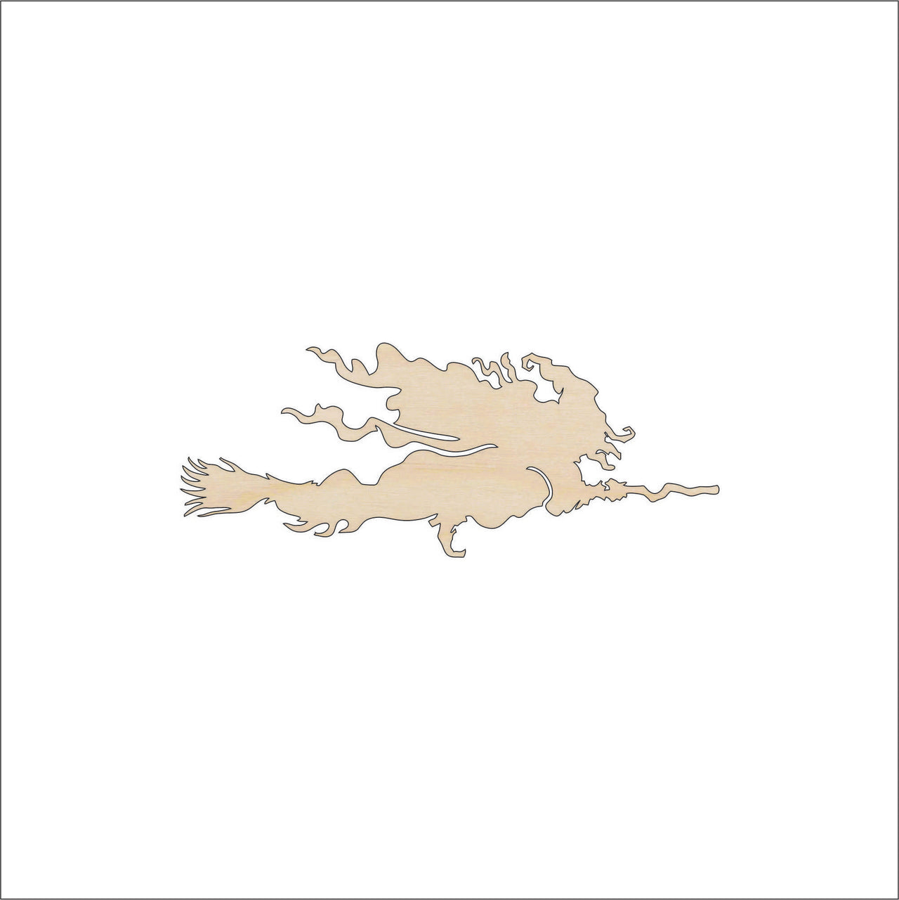 Witch Wood Craft Shape - Laser Cut Baltic Birch Unfinished DIY Wood Art Supplies FAL182 - The Wood Shape Store