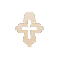 Cross Wood Craft Shape - Laser Cut Baltic Birch Unfinished DIY Wood Art Supplies REL72 - The Wood Shape Store