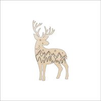 Deer Wood Craft Shape - Laser Cut Baltic Birch Unfinished DIY Wood Art Supplies DER74 - The Wood Shape Store