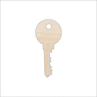 Key Wood Craft Shape - Laser Cut Baltic Birch Unfinished DIY Wood Art Supplies KEY14 - The Wood Shape Store