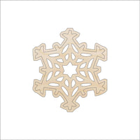 Snowflake Wood Craft Shape - Laser Cut Baltic Birch Unfinished DIY Wood Art Supplies SNW47 - The Wood Shape Store