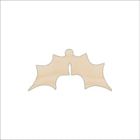 Holly Wood Craft Shape - Laser Cut Baltic Birch Unfinished DIY Wood Art Supplies XMS118 - The Wood Shape Store