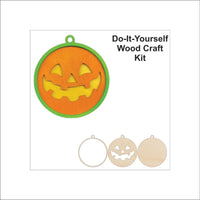 Pumpkin 3D Laser Cut Ornament – Baltic Birch Wood Craft Supplies | DIY Wood Ornament Kit HA24 - The Wood Shape Store