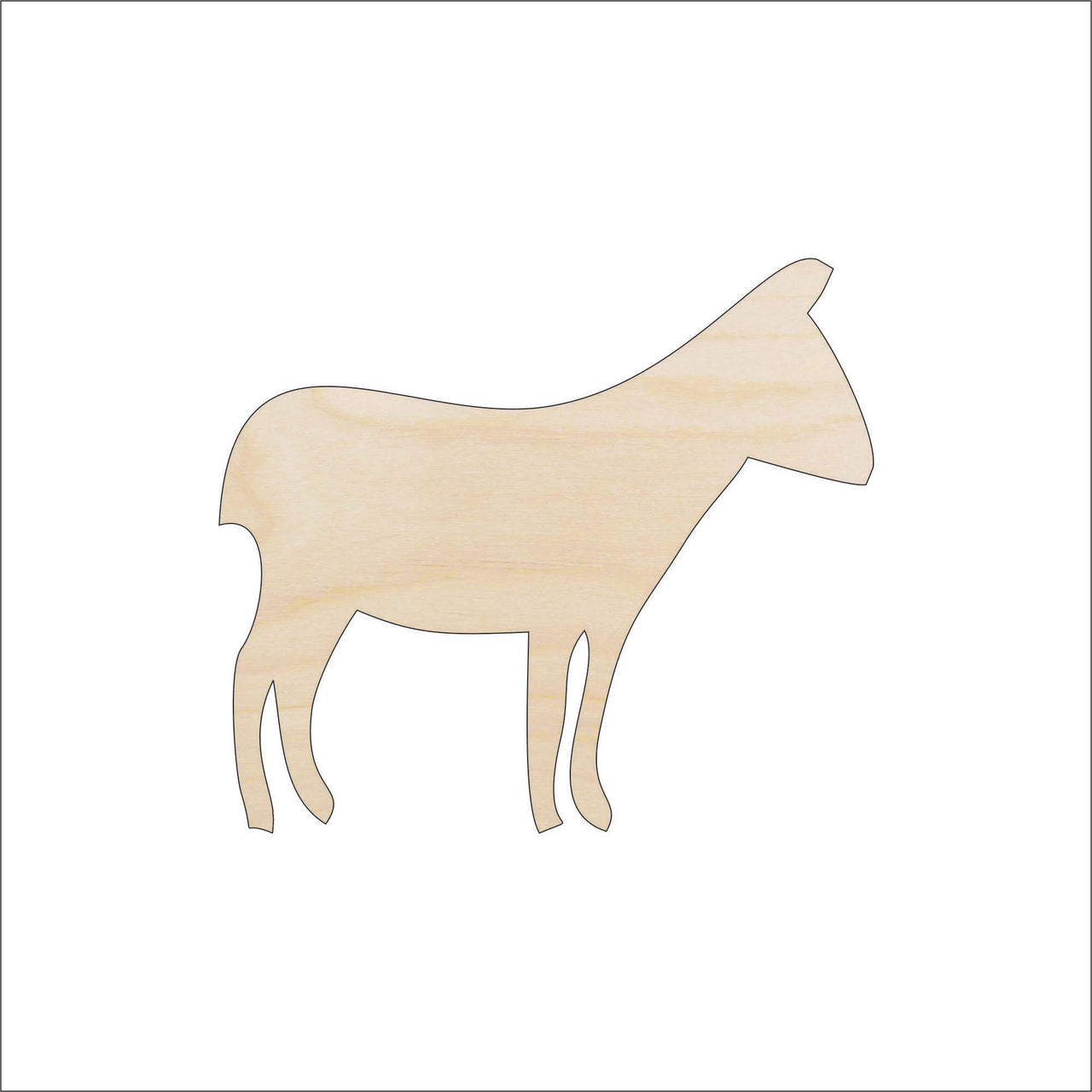 Donkey Wood Craft Shape – Laser Cut Baltic Birch Unfinished DIY Wood Art Supplies ANML58 - The Wood Shape Store