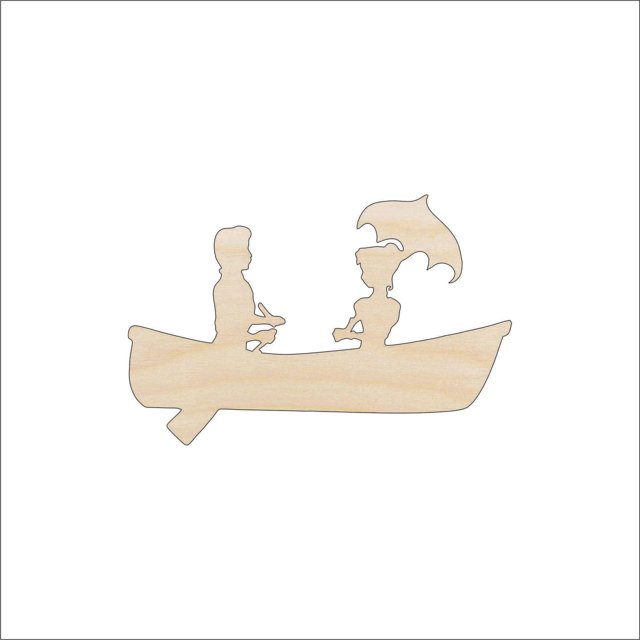 Couple Wood Craft Shape - Laser Cut Baltic Birch Unfinished DIY Wood Art Supplies PPL138 - The Wood Shape Store