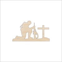 Man Praying Wood Craft Shape - Laser Cut Baltic Birch Unfinished DIY Wood Art Supplies PPL153 - The Wood Shape Store