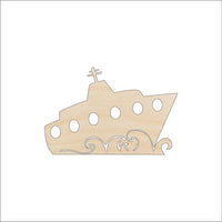 Boat Wood Craft Shape - Laser Cut Baltic Birch Unfinished DIY Wood Art Supplies BOT4 - The Wood Shape Store